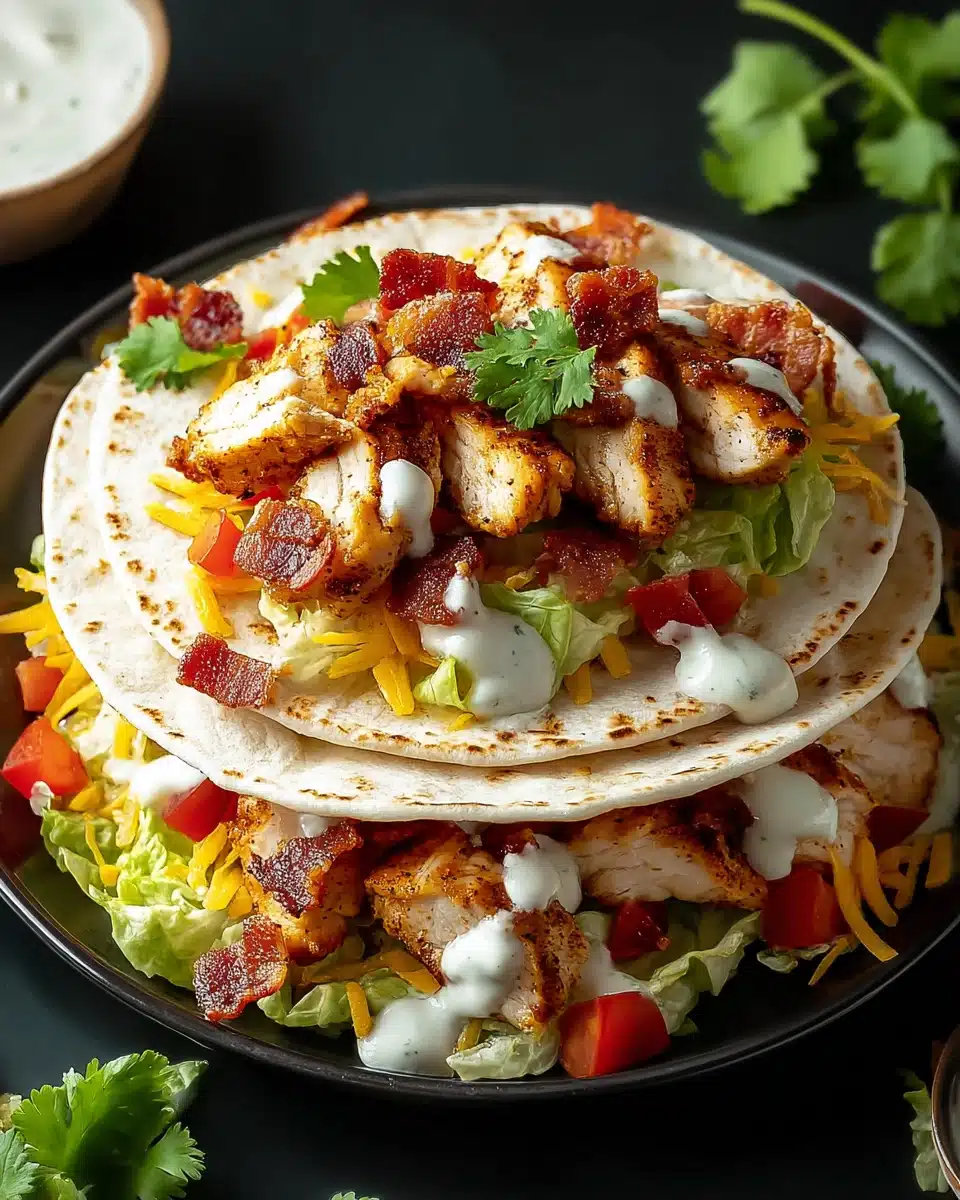 Crispy Chicken Bacon Ranch Wrap Recipe