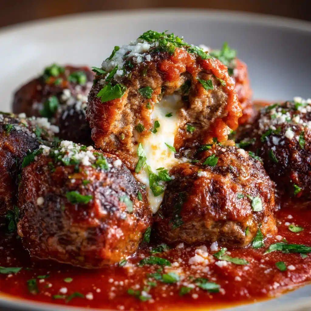 Mozzarella Stuffed Meatballs Recipe