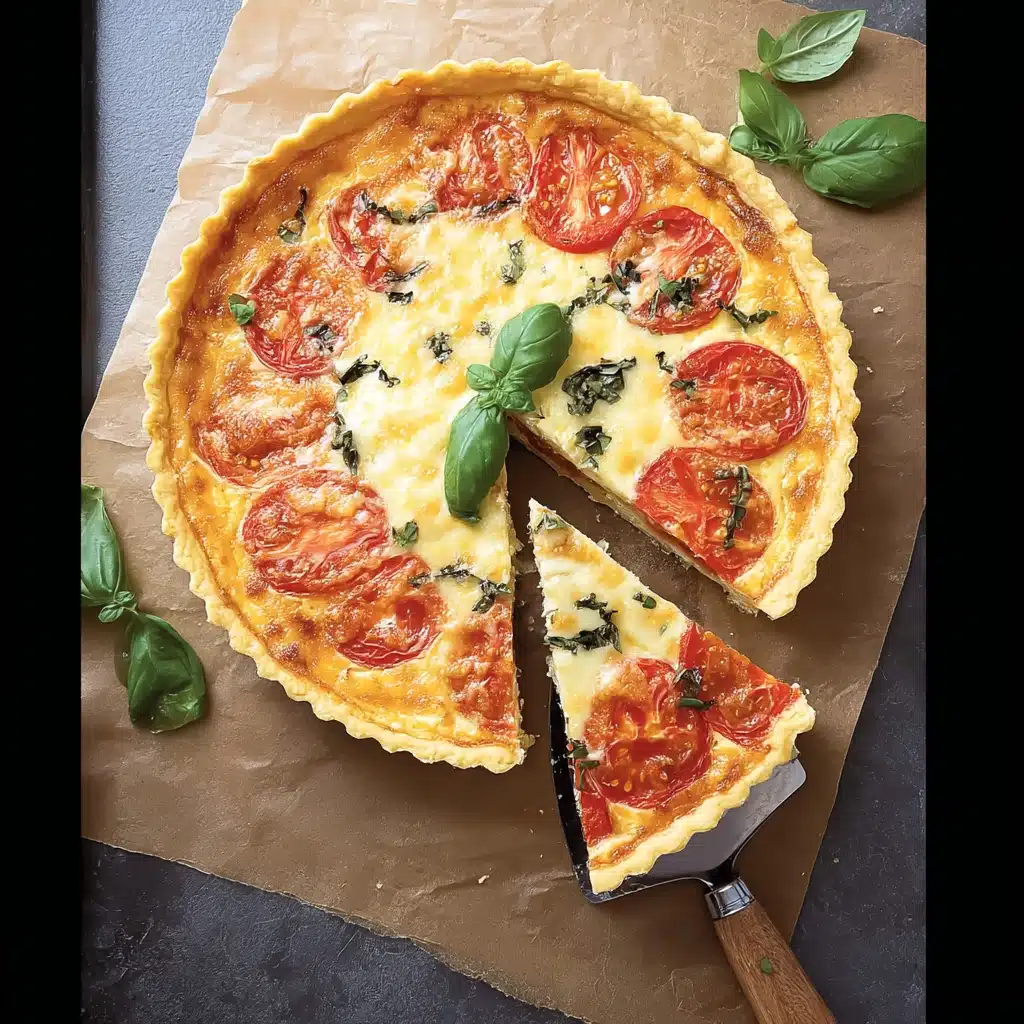 Savory Gluten Free Tomato Tart Recipe - Recipe Image