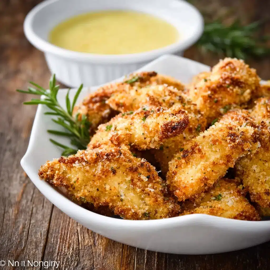 Crispy baked chicken tenders with honey mustard Recipe - Recipe Image