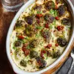 Cheesy Brussels Sprouts with Gruyere & Bacon Recipe