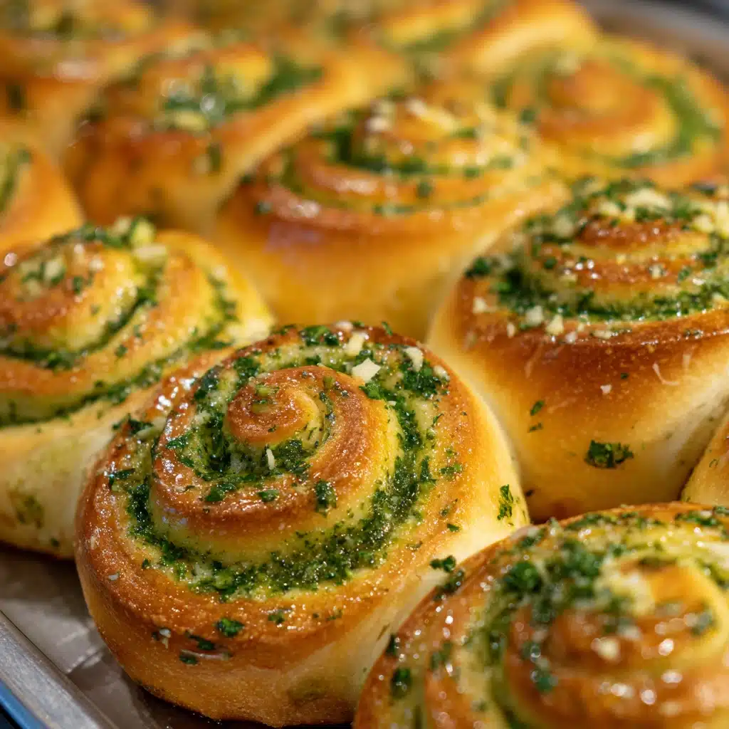 Cheesy Garlic Swirl Rolls Recipe - Recipe Image