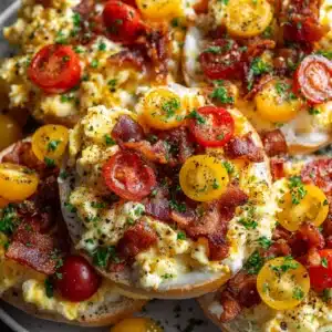 English Muffin Breakfast Pizzas Recipe