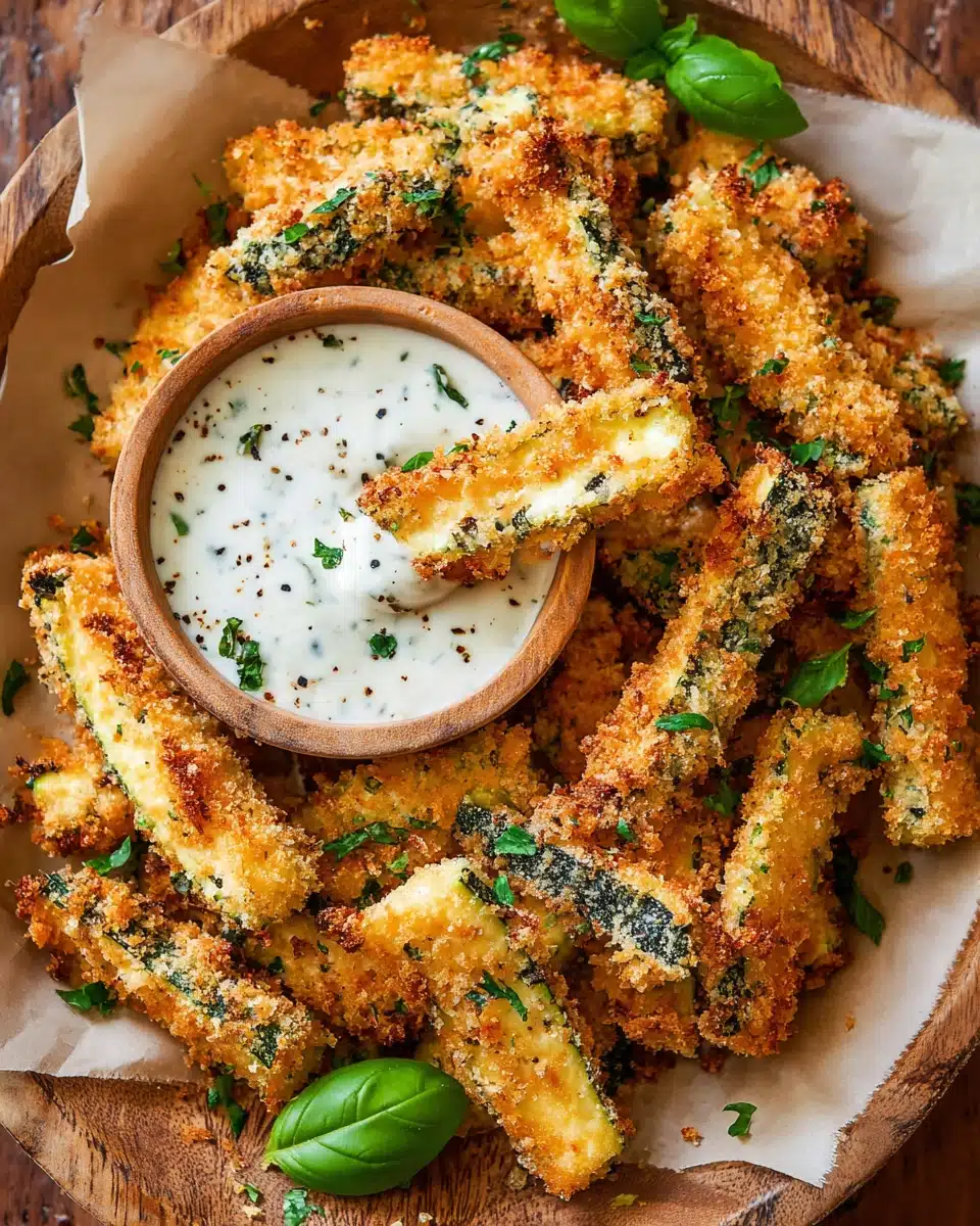 crispy parmesan garlic zucchini fries Recipe