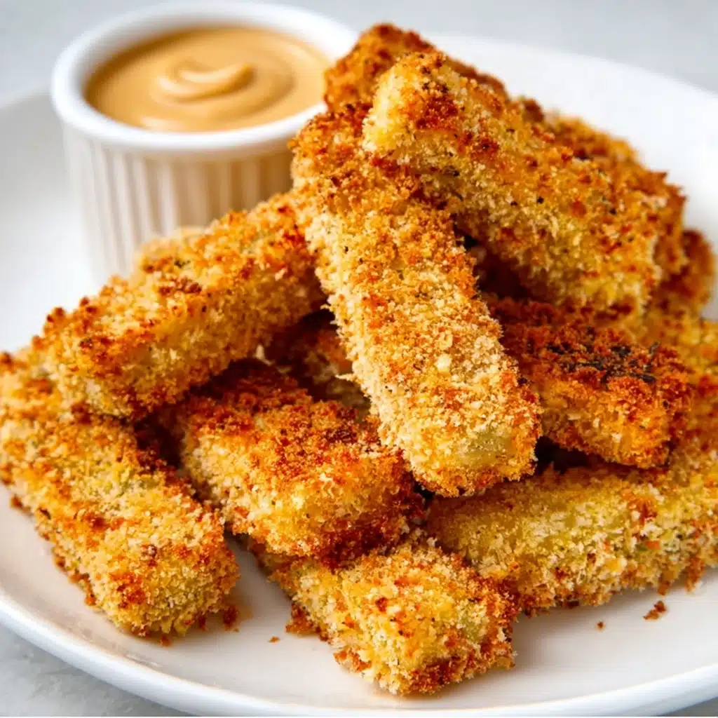 crispy parmesan garlic zucchini fries Recipe - Recipe Image