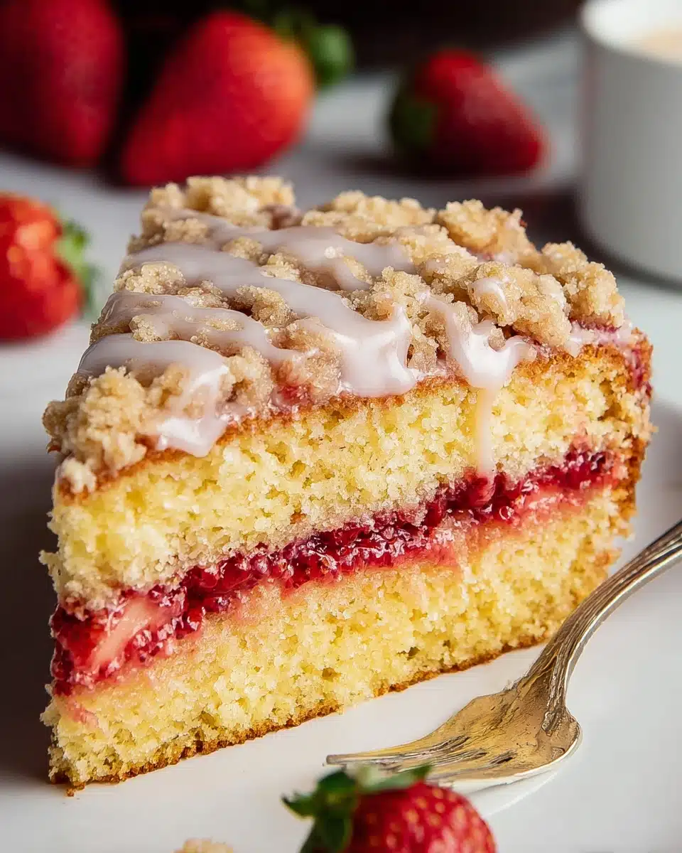 Vegan Strawberry Crumb Cake Recipe