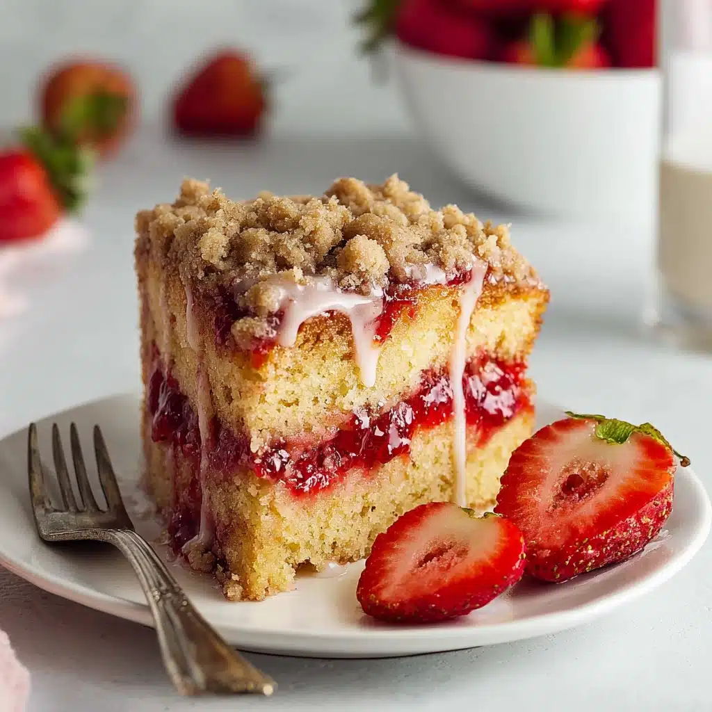 Vegan Strawberry Crumb Cake Recipe - Recipe Image
