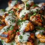Grilled Chicken Bites with Creamy Garlic Sauce Recipe