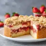 Strawberry Rhubarb Coffee Cake Recipe