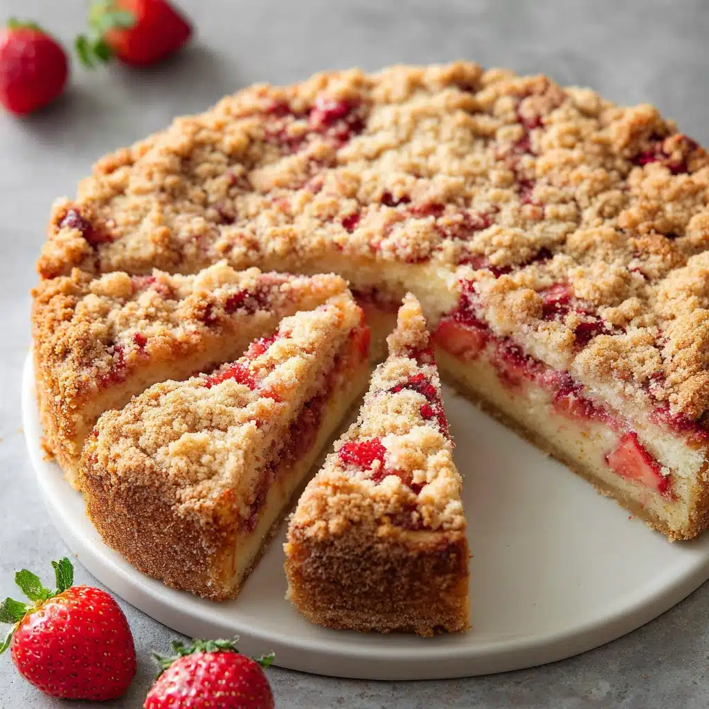 Strawberry Rhubarb Coffee Cake Recipe - Recipe Image