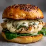 White Cheddar & Spinach Chicken Burgers Recipe