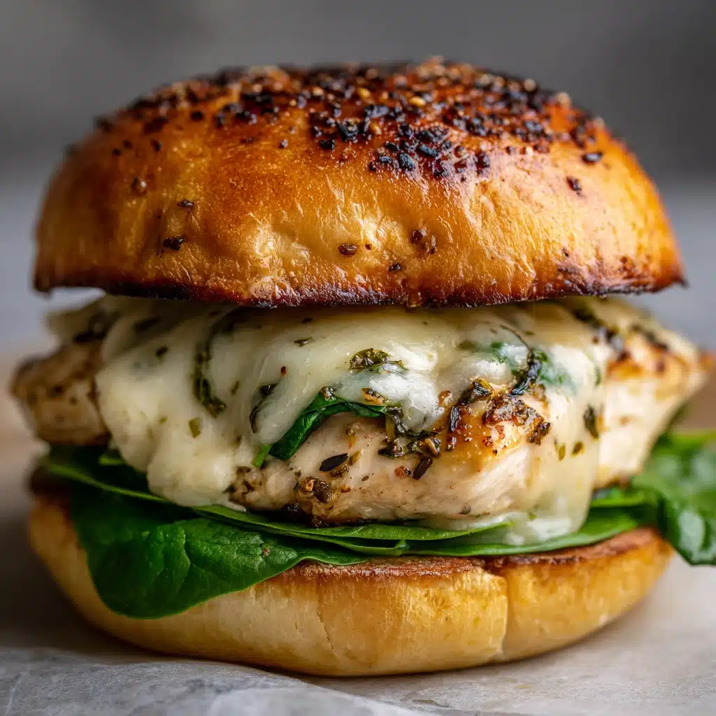 White Cheddar & Spinach Chicken Burgers Recipe