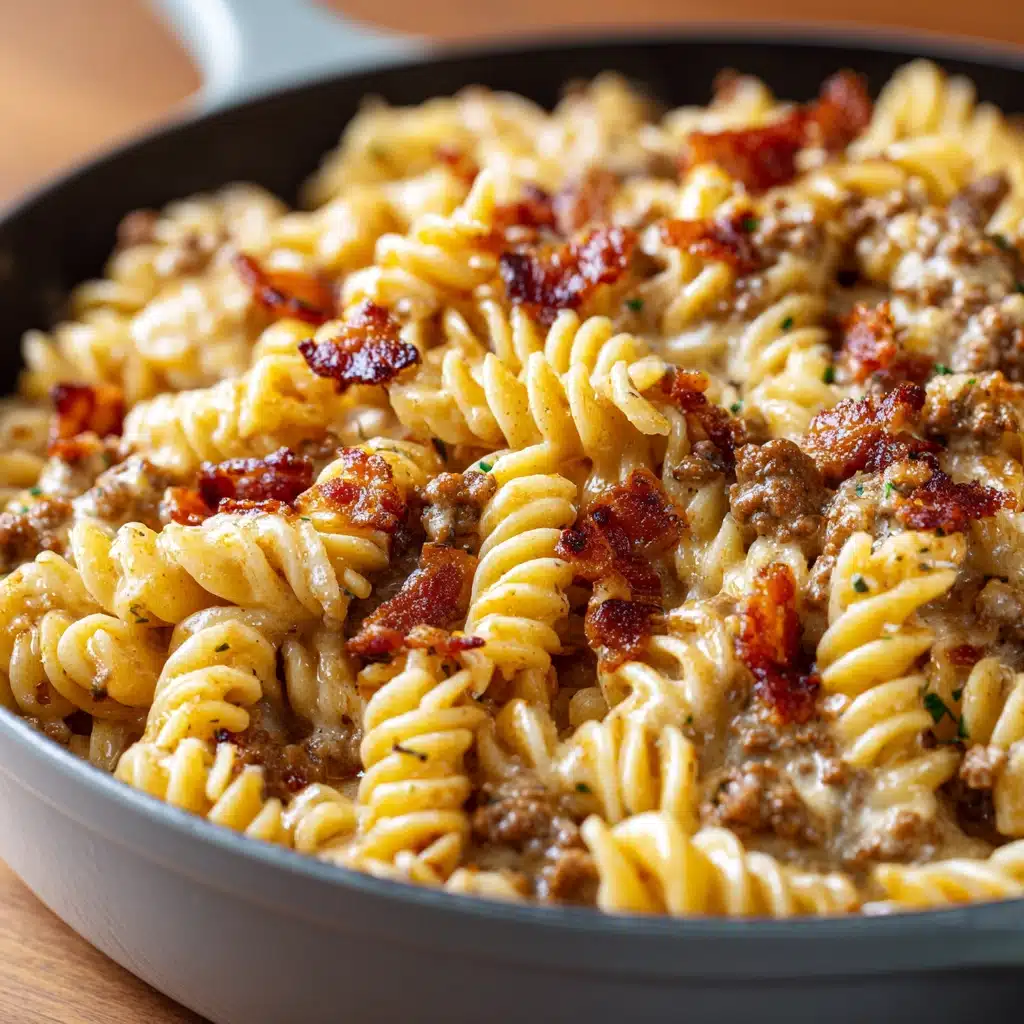 Loaded Bacon Cheeseburger Pasta Skillet Recipe