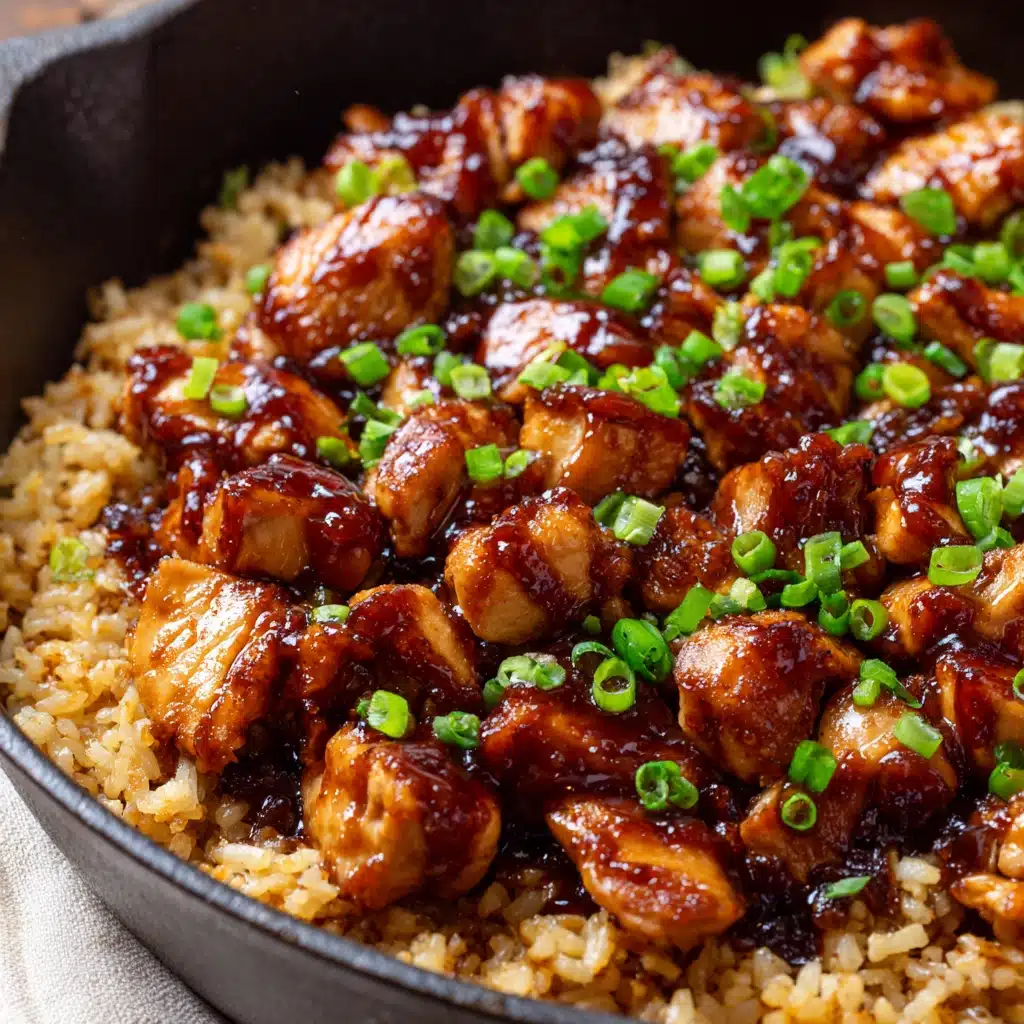 One-Skillet Honey BBQ Chicken & Rice Recipe