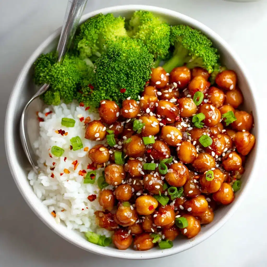 Vegan Sticky Sesame Chickpeas Recipe - Recipe Image