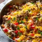 Ground Beef and Rice Skillet Dinner Recipe