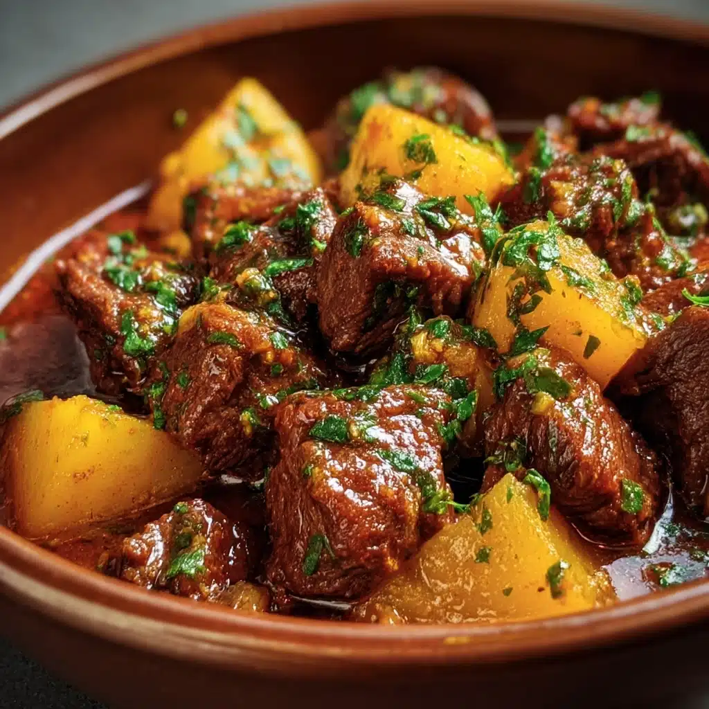 Slow Cooker Garlic Butter Beef Bites & Potatoes Recipe - Recipe Image