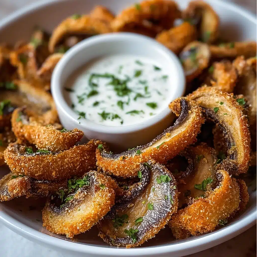 Fried Sliced Mushrooms with Ranch Recipe - Recipe Image