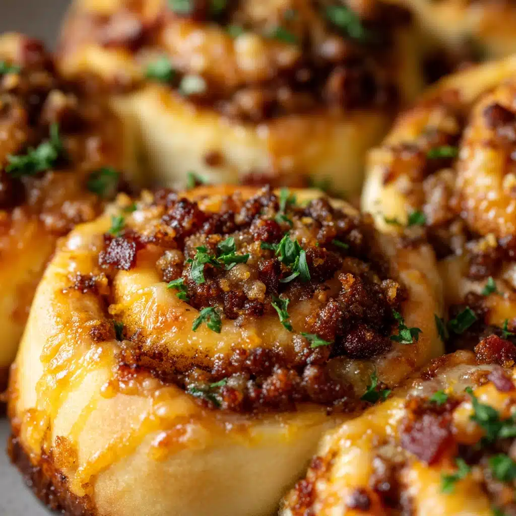 Garlic Butter Bacon Cheeseburger Rollups Recipe - Recipe Image