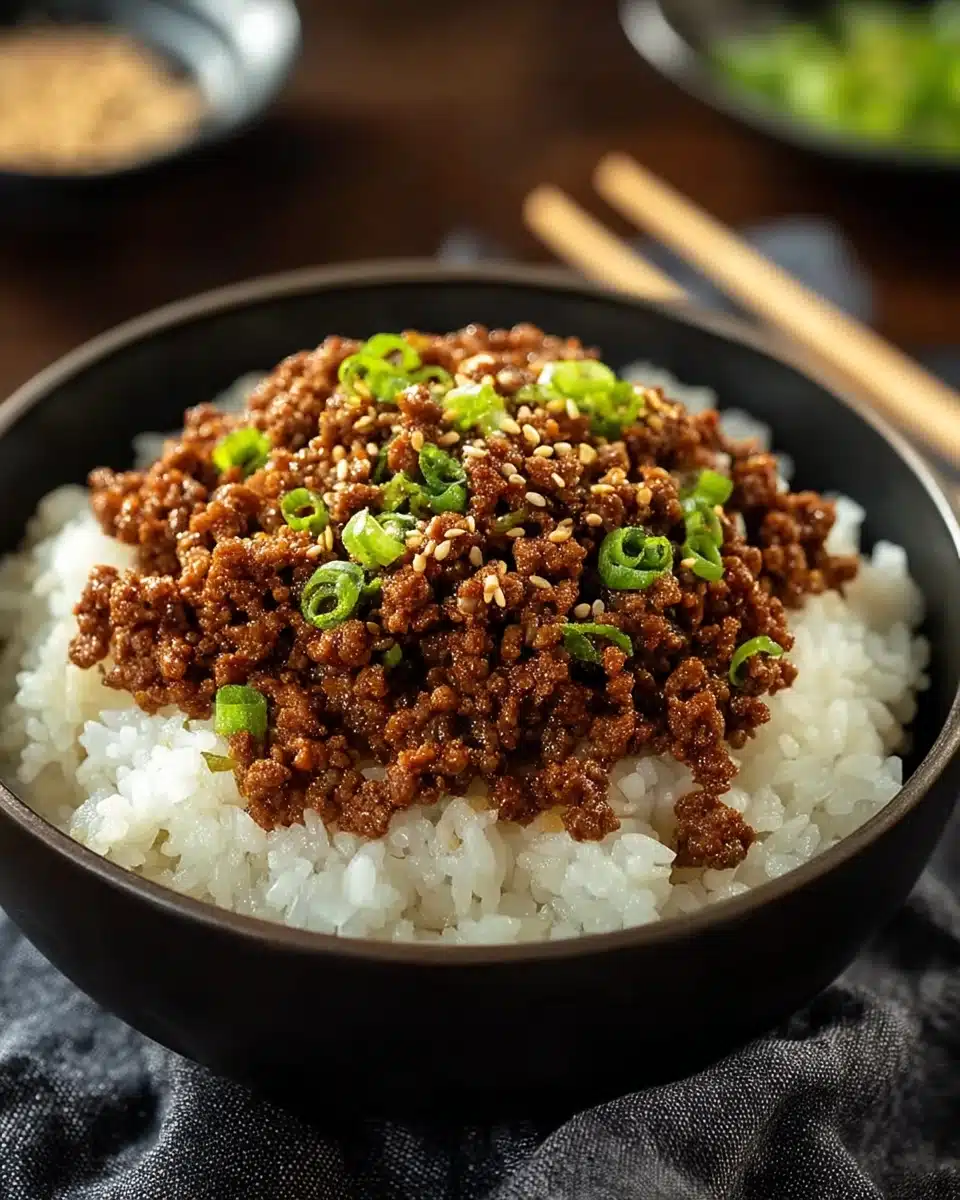 Delicious Korean Ground Beef Bowl Recipe