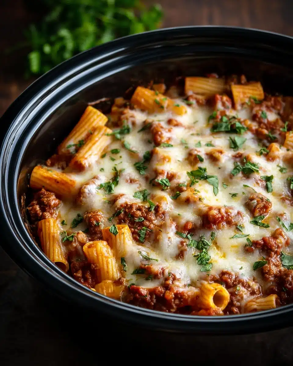 Slow Cooker Baked Ziti Recipe