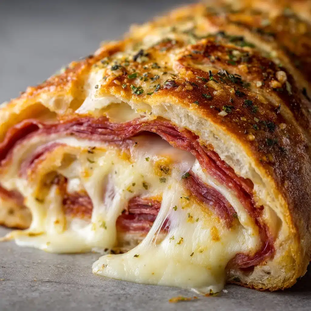 Homemade Stuffed Stromboli Recipe - Recipe Image