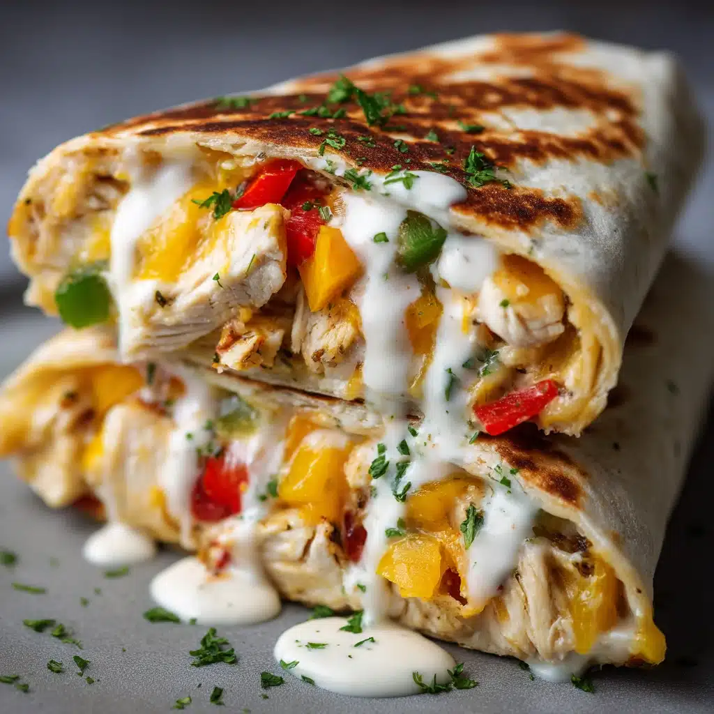 Crispy Chicken Bell Pepper Ranch Burritos Recipe - Recipe Image