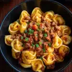 Cheesy Beef Enchilada Tortellini Skillet Recipe