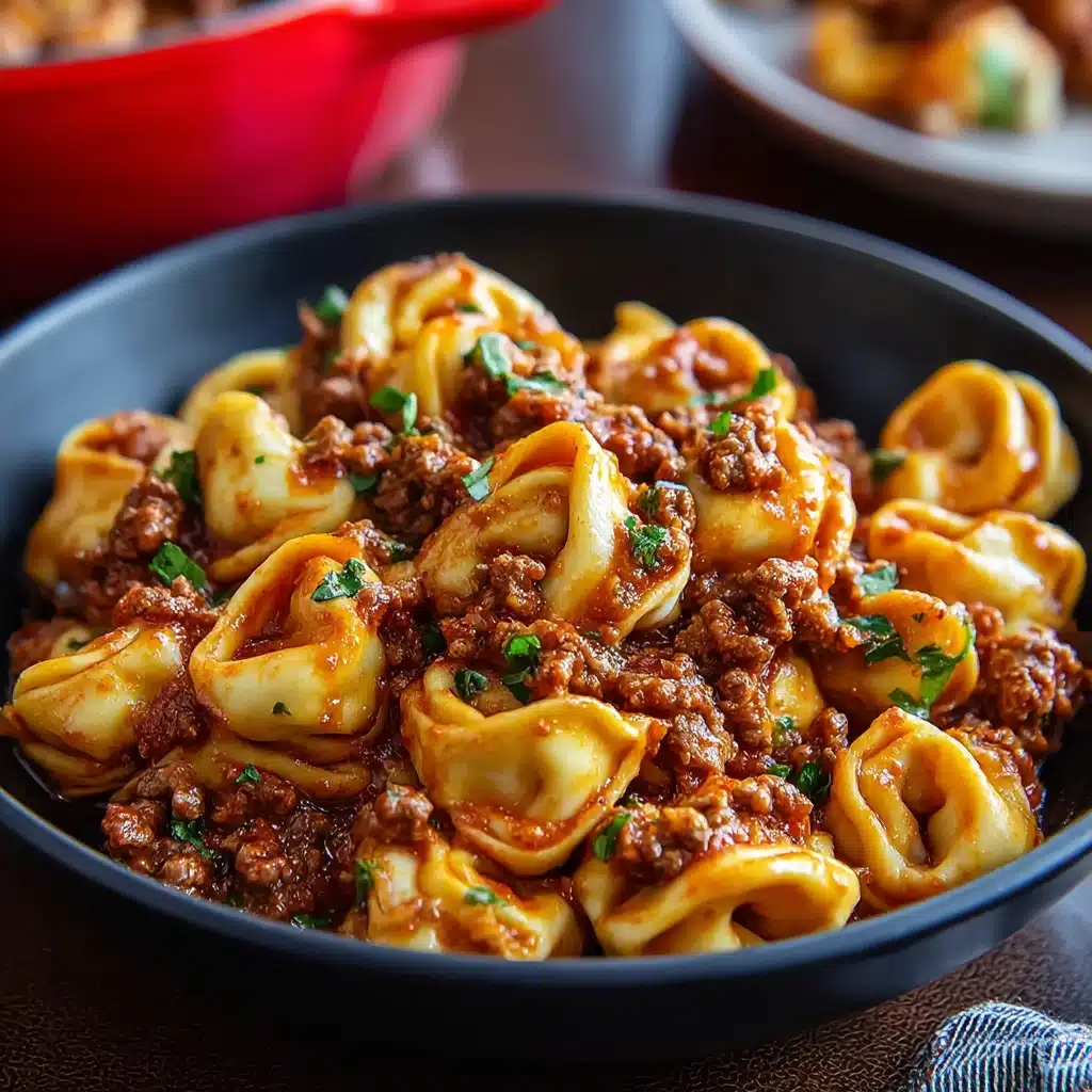 Cheesy Beef Enchilada Tortellini Skillet Recipe - Recipe Image
