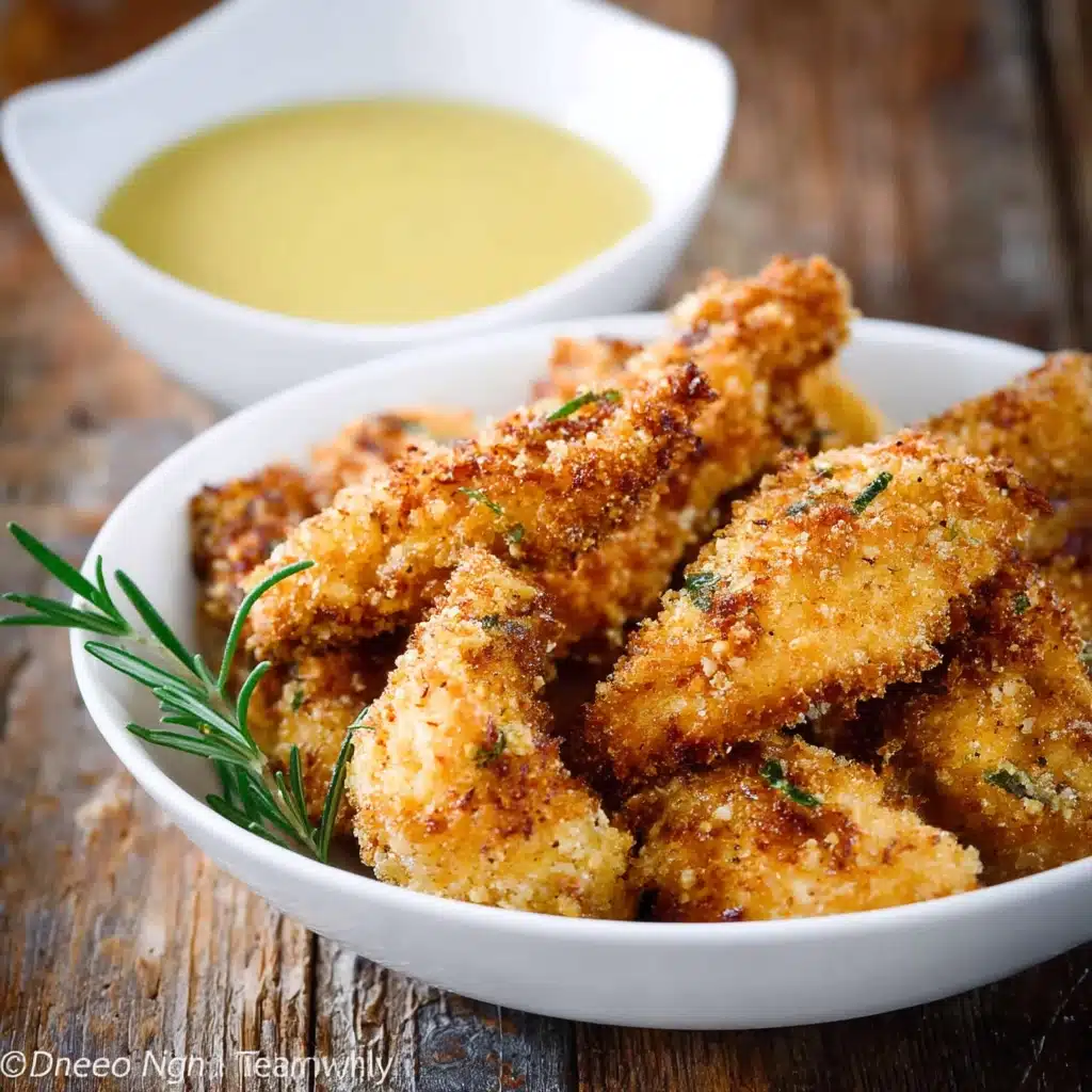 Crispy baked chicken tenders with honey mustard Recipe - Recipe Image