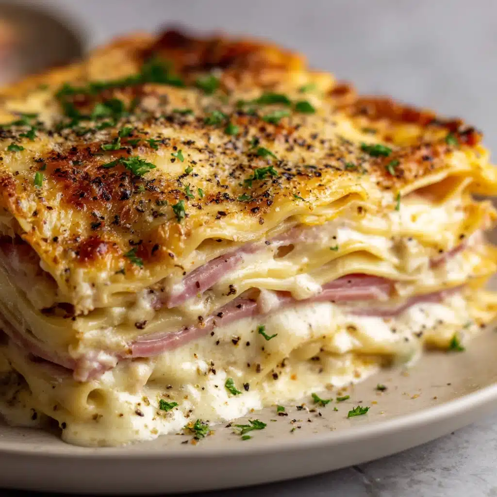 Ham & Cheese Lasagna with Creamy Mornay Sauce Recipe