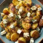 Roasted Potatoes with Baked Feta and Garlic Recipe