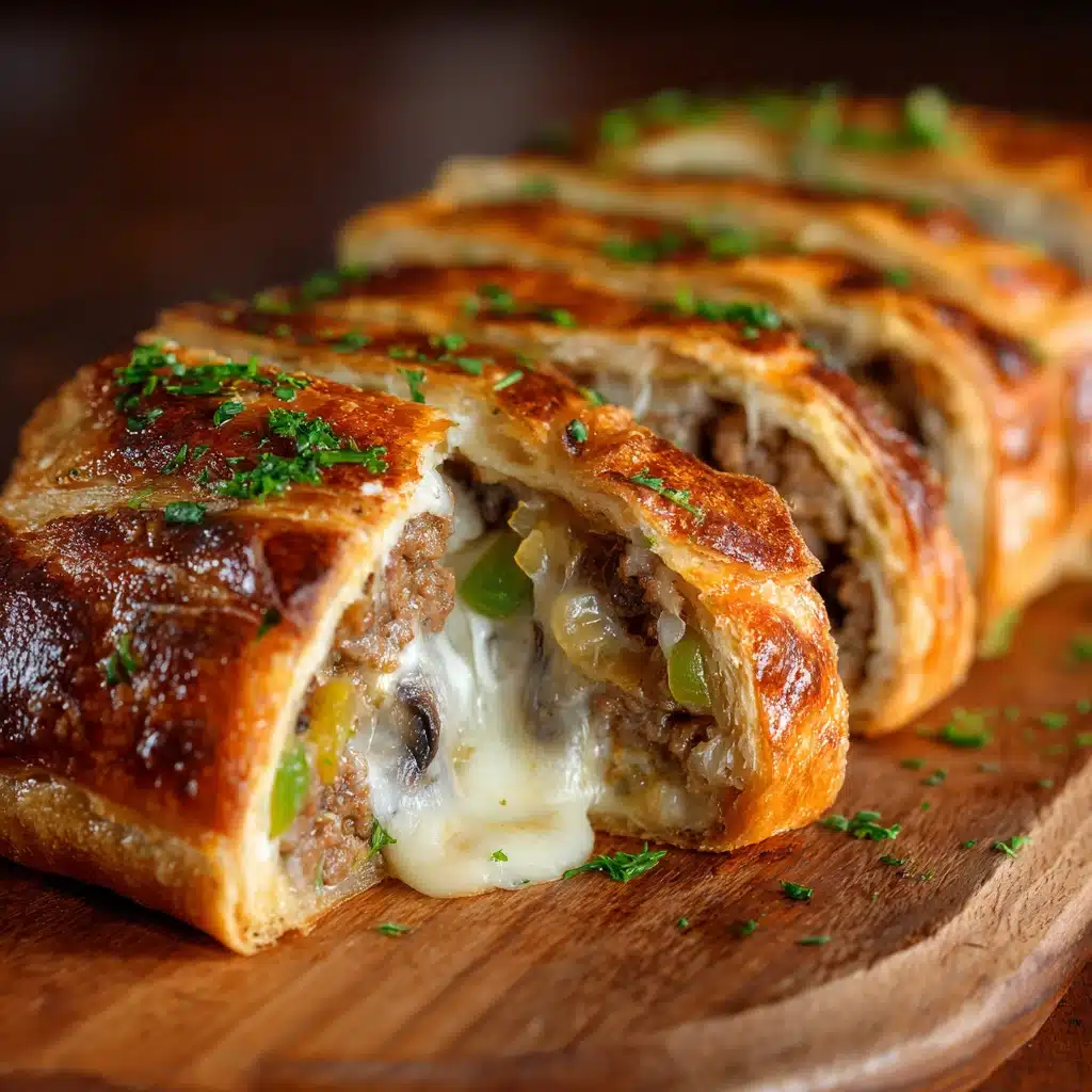 Philly Cheesesteak Stromboli Recipe - Recipe Image