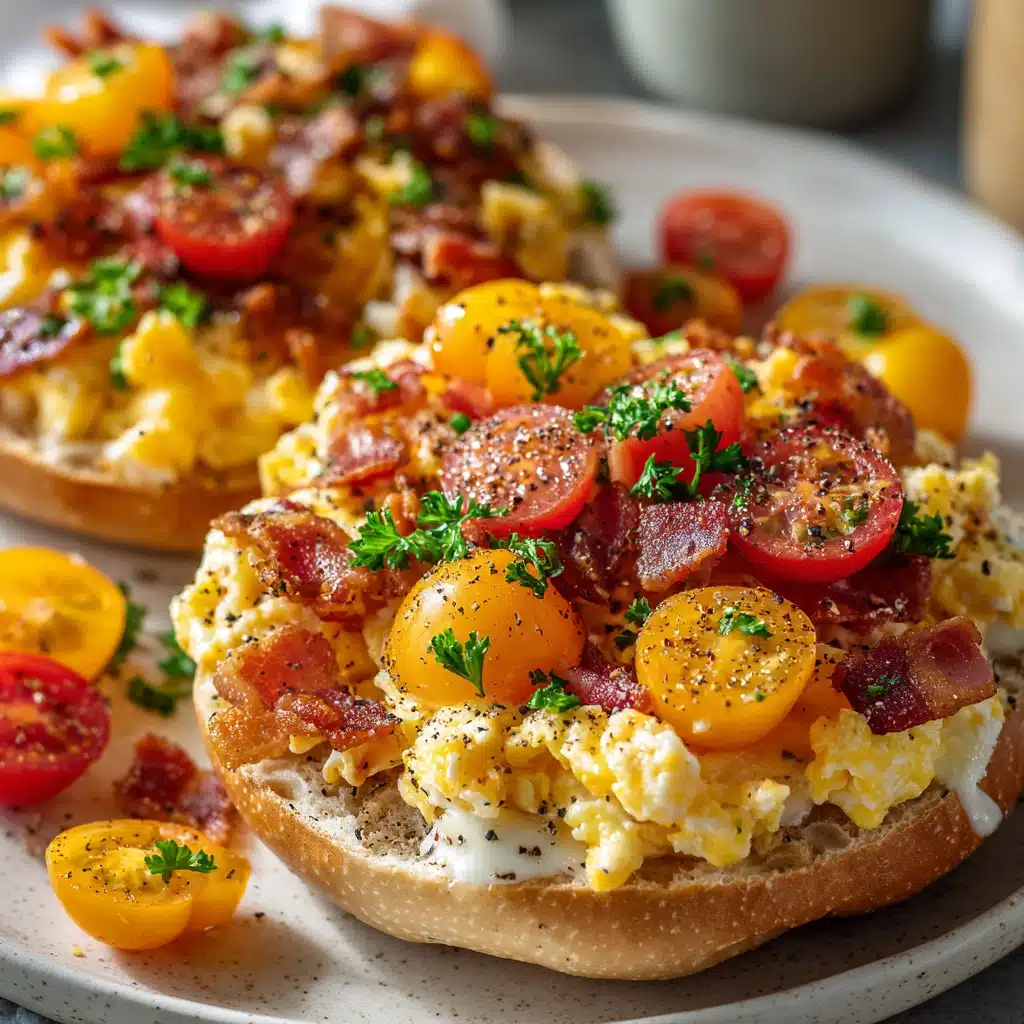 English Muffin Breakfast Pizzas Recipe - Recipe Image