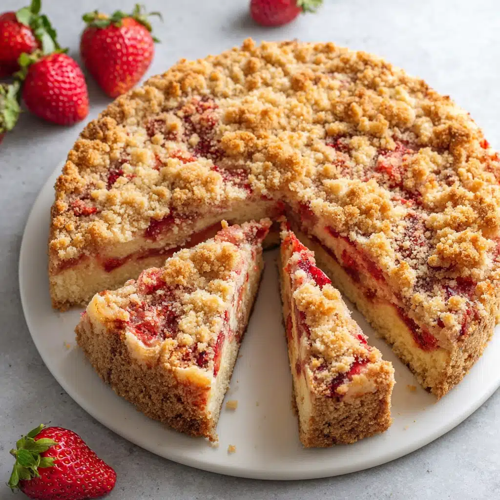 Strawberry Rhubarb Coffee Cake Recipe - Recipe Image