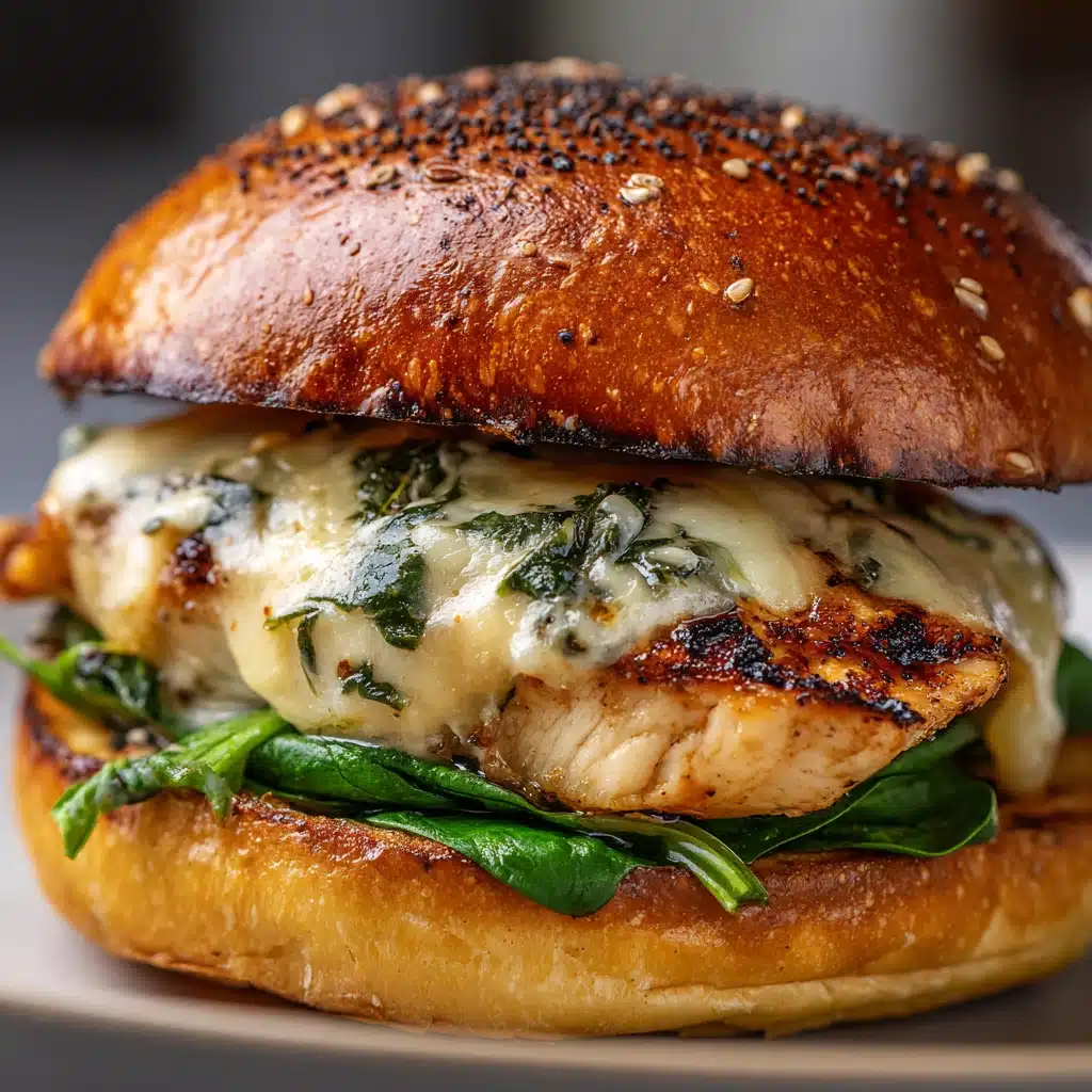 White Cheddar & Spinach Chicken Burgers Recipe - Recipe Image