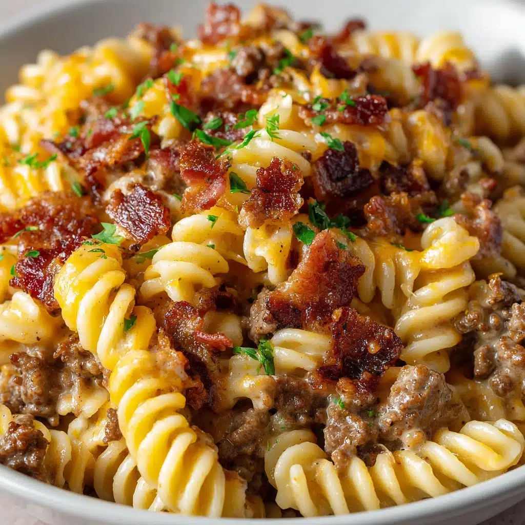 Loaded Bacon Cheeseburger Pasta Skillet Recipe - Recipe Image