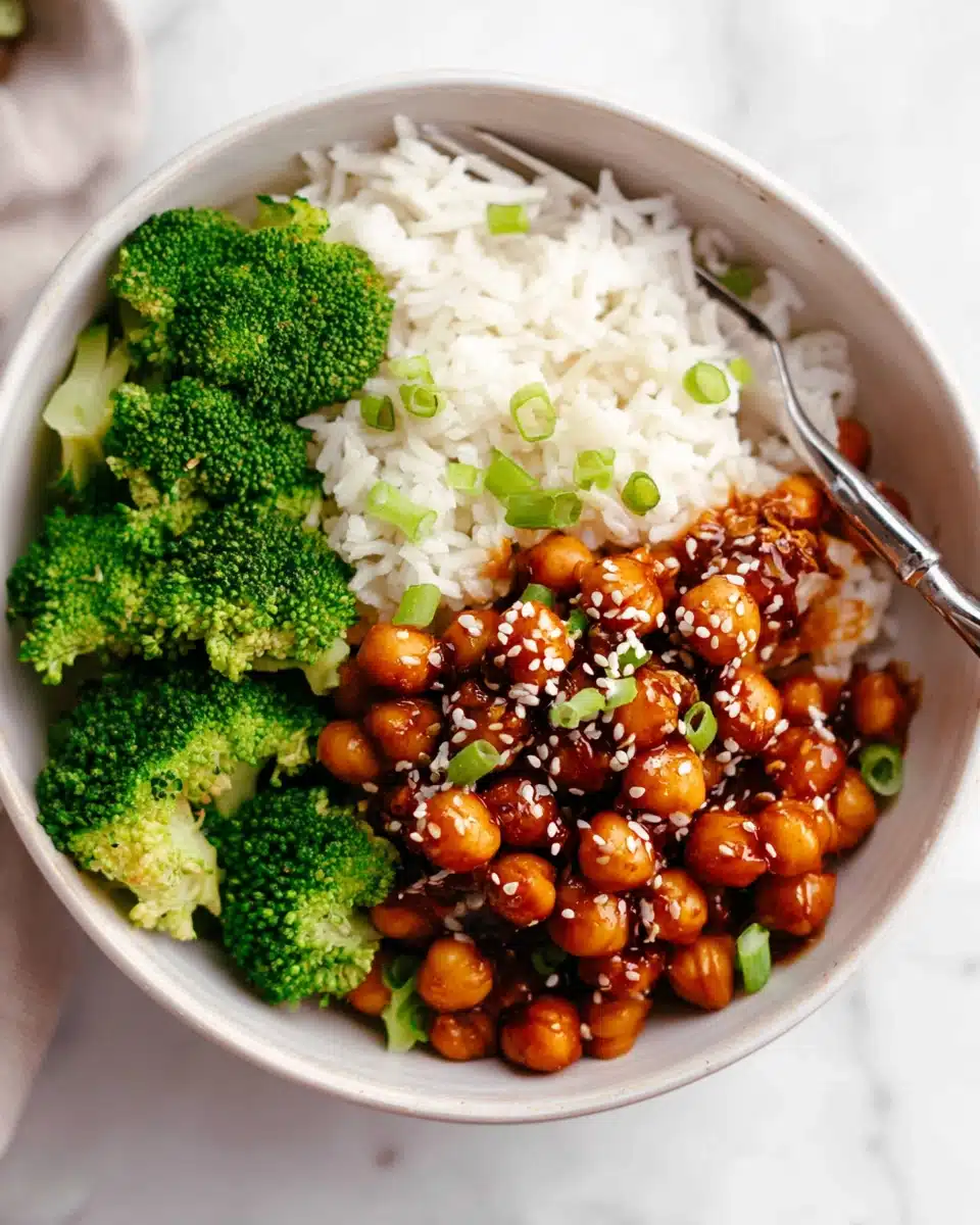 Vegan Sticky Sesame Chickpeas Recipe