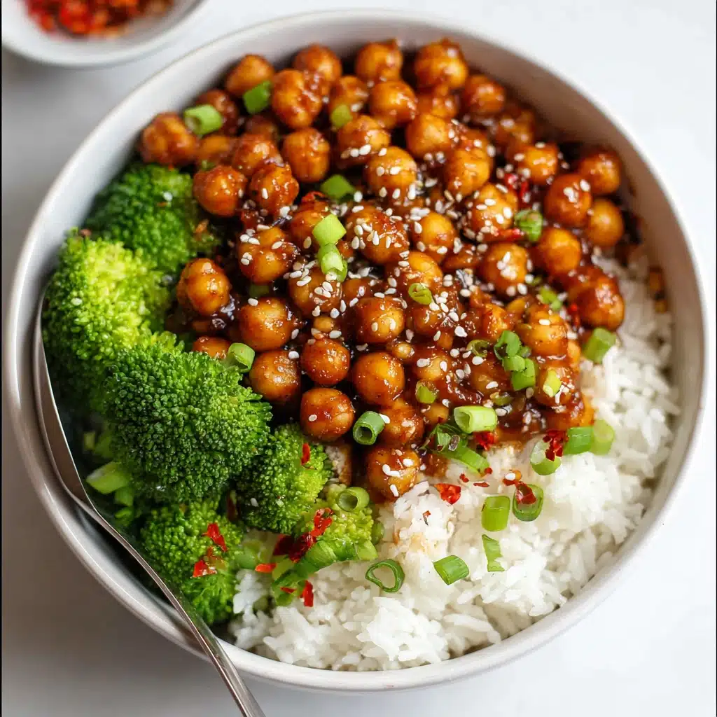 Vegan Sticky Sesame Chickpeas Recipe - Recipe Image