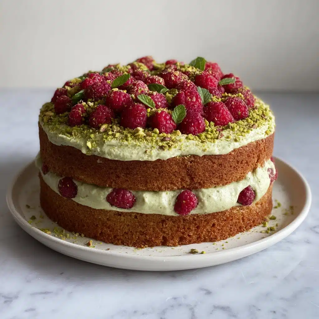 Pistachio Raspberry Cake Recipe - Recipe Image
