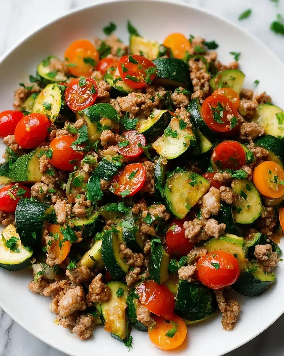 Ground Turkey and Zucchini Skillet Recipe