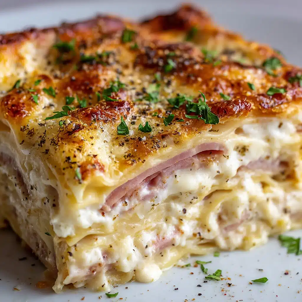 Ham & Cheese Lasagna with Creamy Mornay Sauce Recipe - Recipe Image