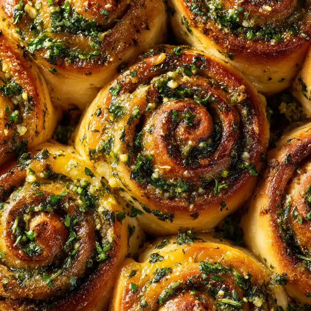 Cheesy Garlic Swirl Rolls Recipe - Recipe Image