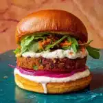 Lentil Burgers with Yogurt Herb Sauce Recipe