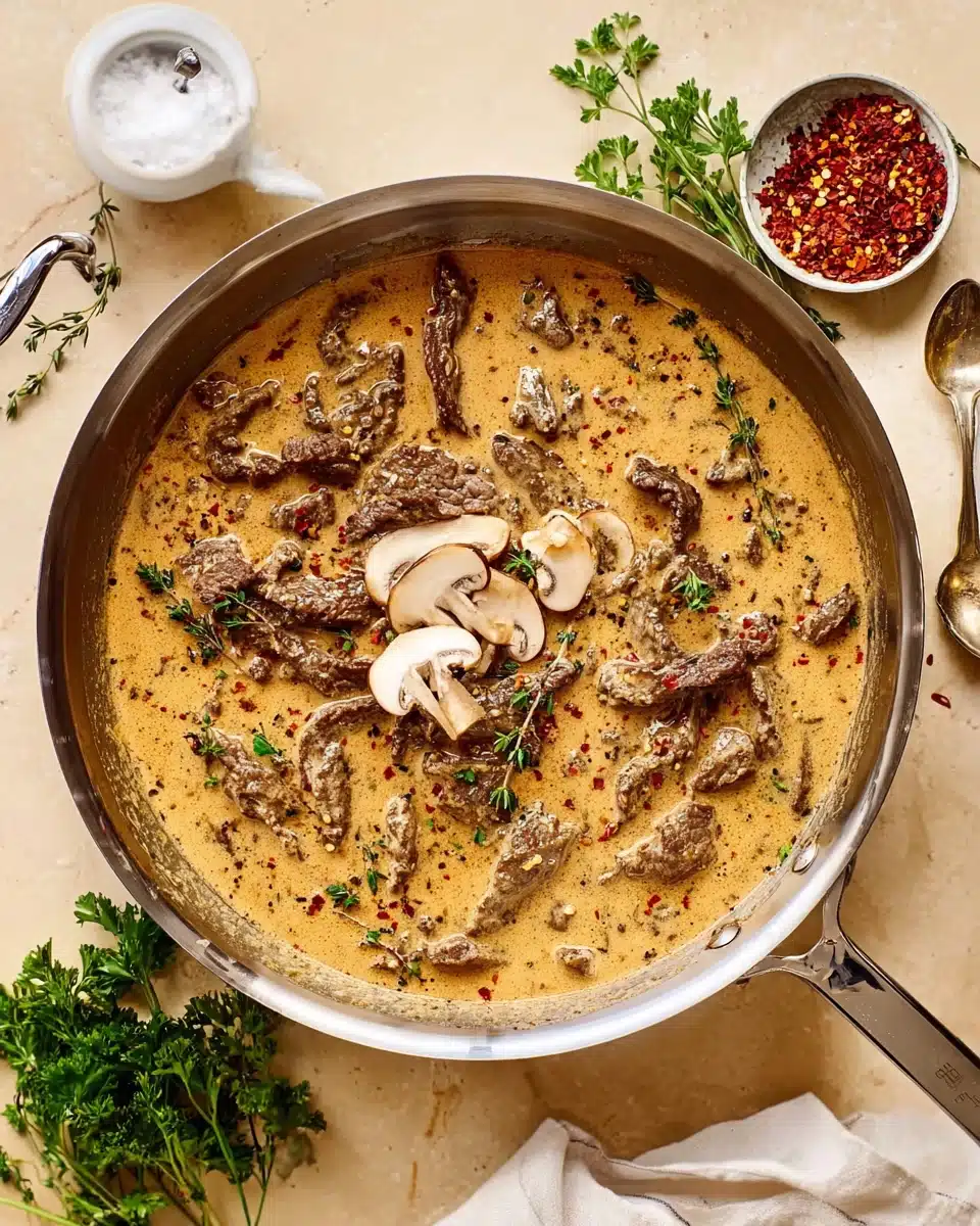 30-Minute Keto Beef Stroganoff Recipe