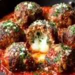 Mozzarella Stuffed Meatballs Recipe