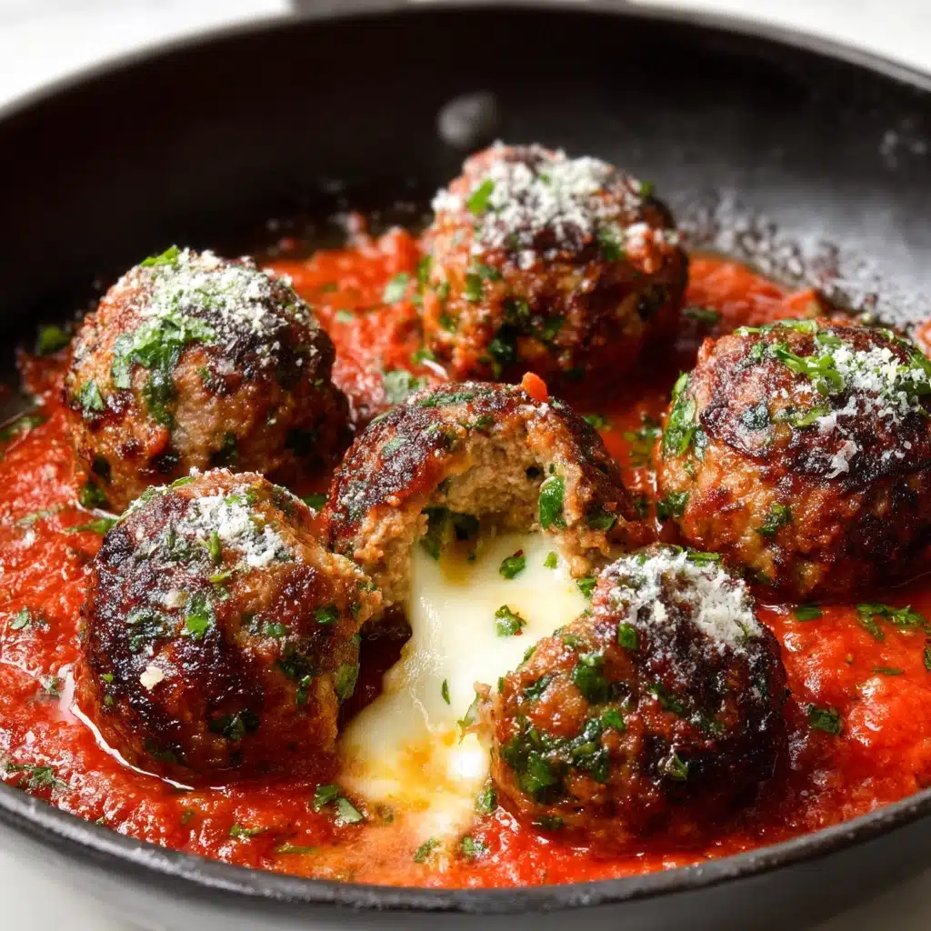 Mozzarella Stuffed Meatballs Recipe - Recipe Image