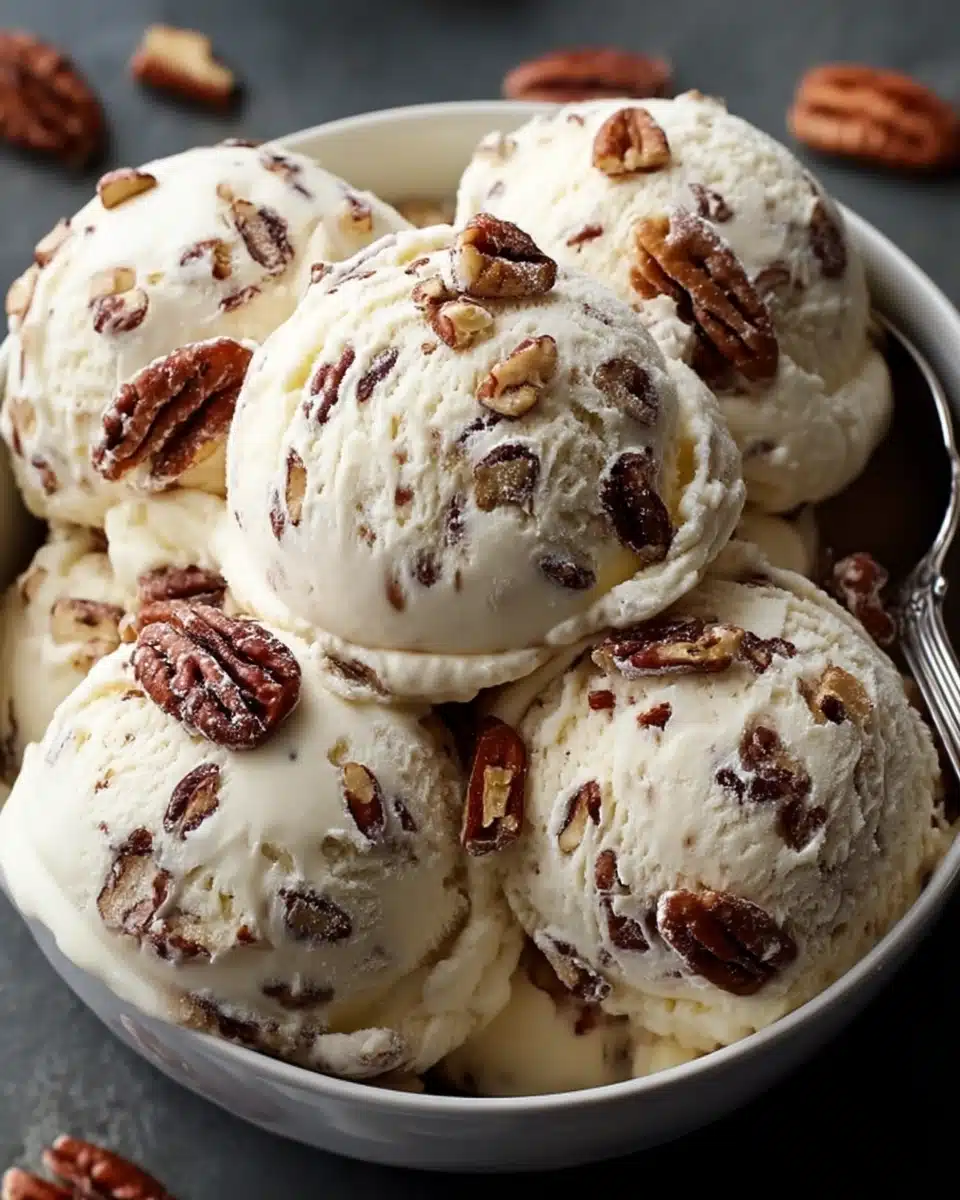 Homemade Butter Pecan Ice Cream Recipe