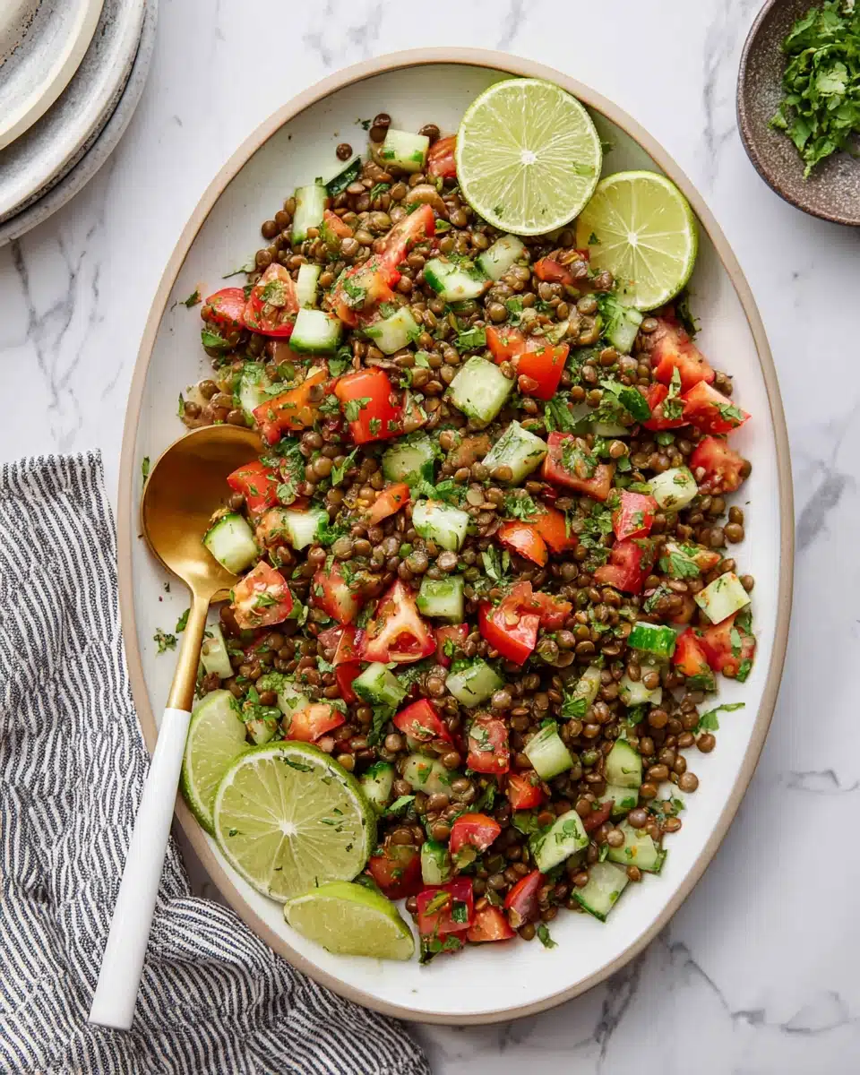 Under 30 Min Italian Lentil Salad Recipe
