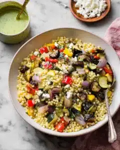 Mediterranean Couscous Salad with Grilled Vegetables Recipe